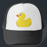 Yellow rubber ducky trucker hat<br><div class="desc">This adorable little duck is a great fashion accessory, but should not be used as a flotation device. Buy this shirt as is, or click on Customize It to add text or tweak it to your delight.</div>