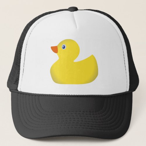 Yellow rubber ducky trucker hat