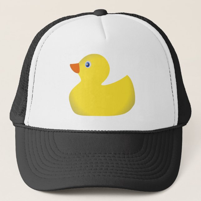 Yellow rubber ducky trucker hat (Front)