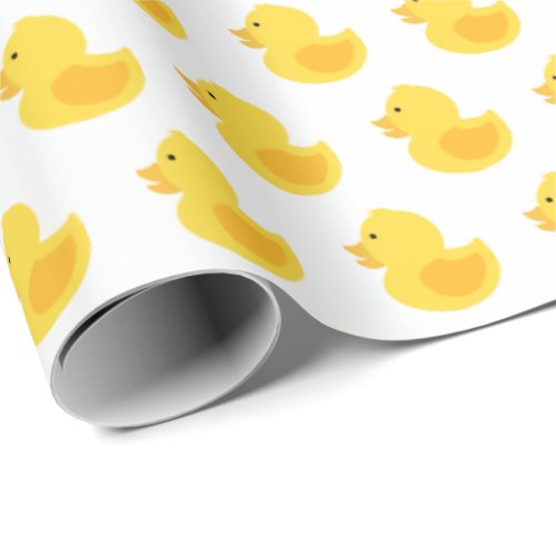 Yellow Rubber Ducky Wrapping Paper