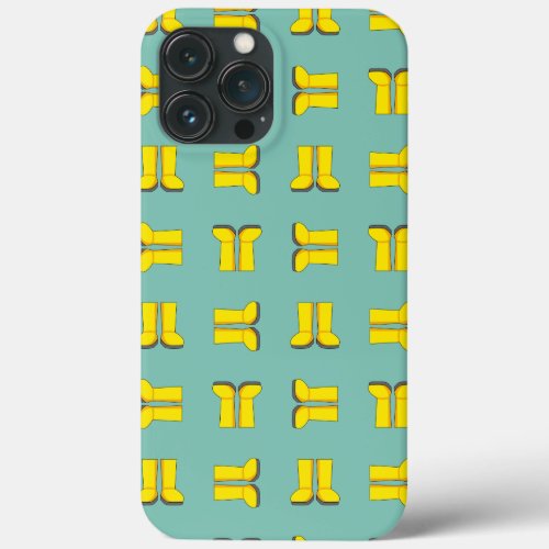 Yellow Rubber Rain Boots iPhone 13 Pro Max Case