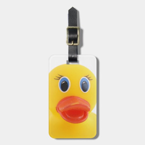 Yellow Rubber Squeaky Ducks Luggage Tag