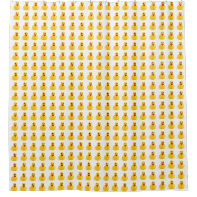 Yellow Rubber Toy Duck Shower Curtain (Front)