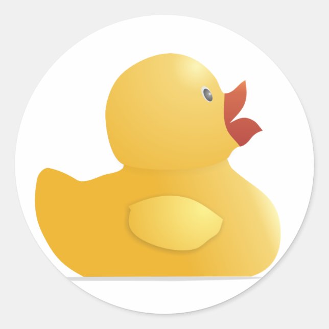 Yellow Rubberduck Classic Round Sticker (Front)