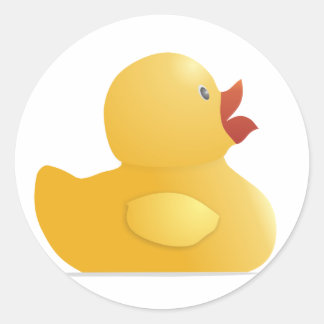 Yellow Rubberduck Classic Round Sticker