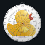 Yellow Rubberduck Dartboard With Darts<br><div class="desc">Yellow Rubberduck ProfiledInk Dart Board</div>