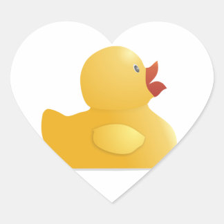 Yellow Rubberduck Heart Sticker