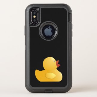 Yellow Rubberduck OtterBox Defender iPhone X Case