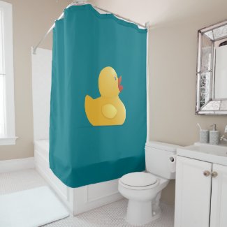 Yellow Rubberduck Shower Curtain