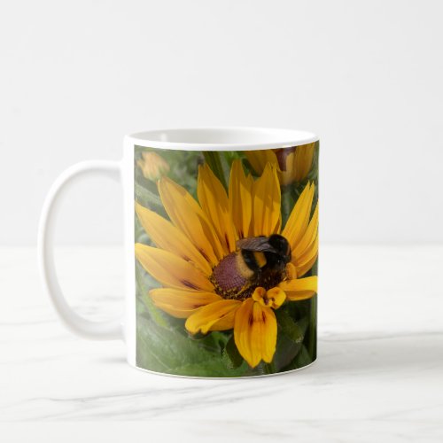  Yellow Rudbeckia Flowers and Bee    Coffee Mug