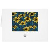 Yellow Rudbekia on navy Cards (Back Horizontal)