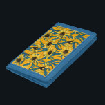 Yellow Rudbekia on yellow Trifold Wallet<br><div class="desc">Hand-painted cvector pattern with yellow rudbekia flowers</div>