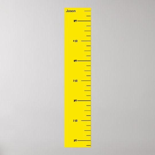 Yellow Ruler Growth Chart | Zazzle