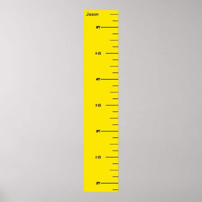 Yellow Ruler Growth Chart (Front)