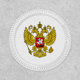 Yellow Russian Imperial Double Headed Eagle Emblem Patch