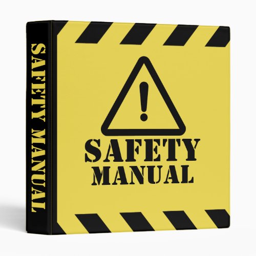 Yellow Safety Manual 3 Ring Binder