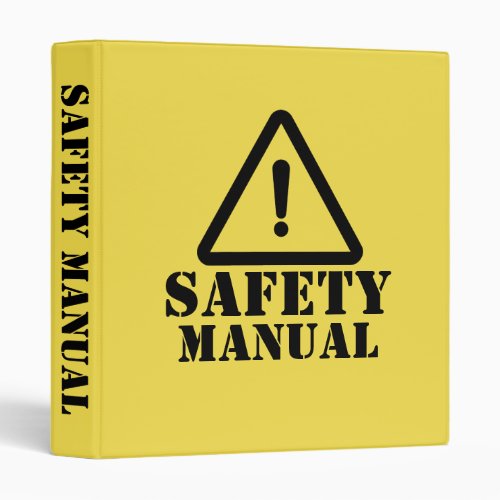Yellow Safety Manual Binder