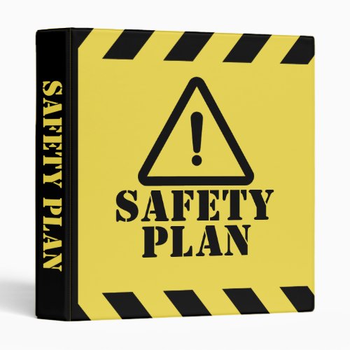 Yellow Safety Plan 3 Ring Binder