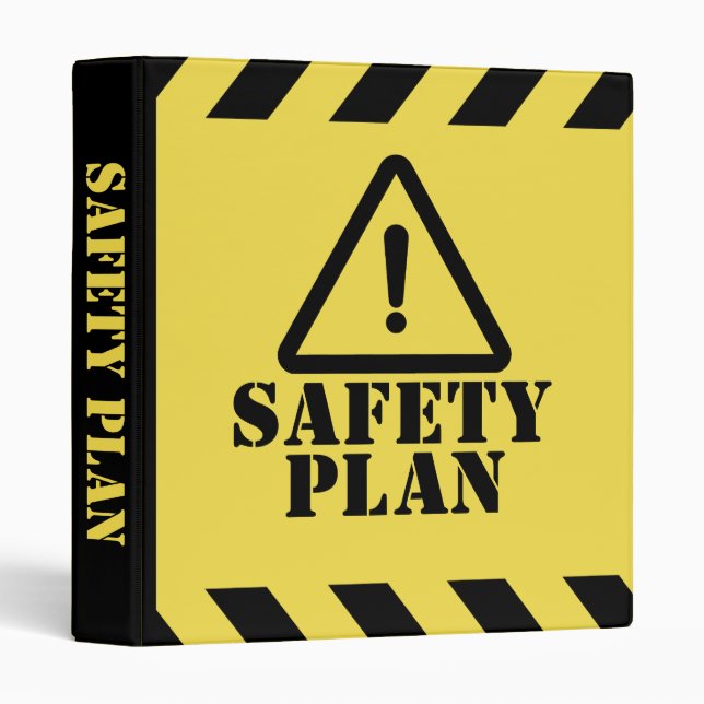 Yellow Safety Plan 3 Ring Binder (Front/Spine)