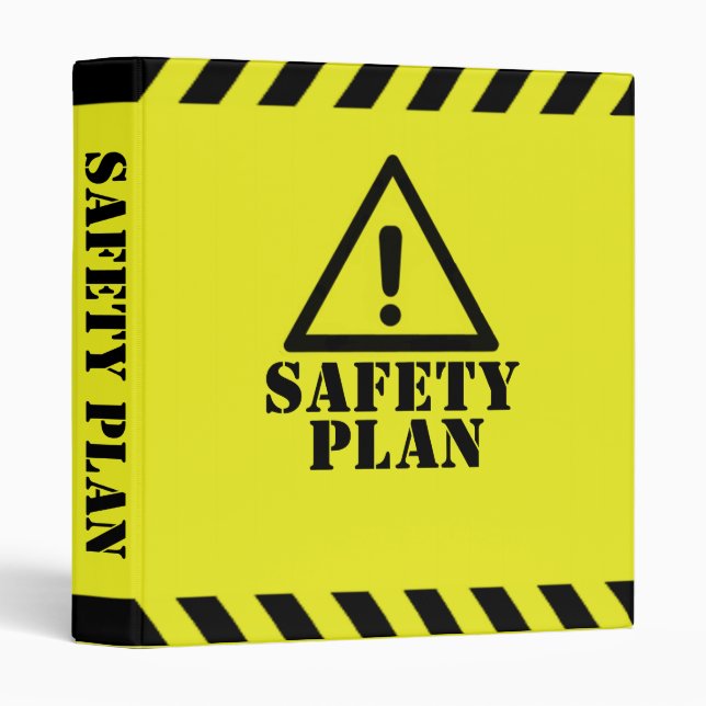 Yellow Safety Plan 3 Ring Binder (Front/Spine)
