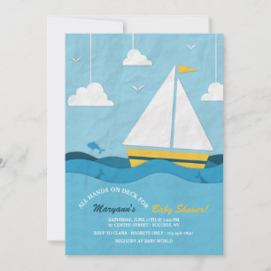 Yellow Sailboat Invitation