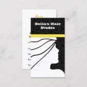 yellow Salon business cards with appointment on ba (Front/Back)