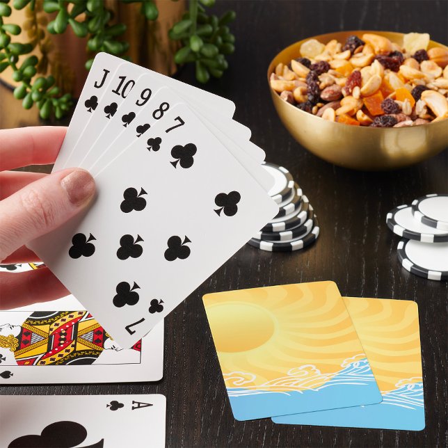 Yellow Sand And Ocean Poker Cards (Creator Uploaded)
