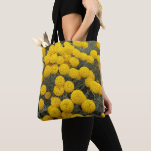Yellow Santolina Flowering Shrub Floral Tote Bag