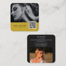 Yellow scannable barcode QR code photo