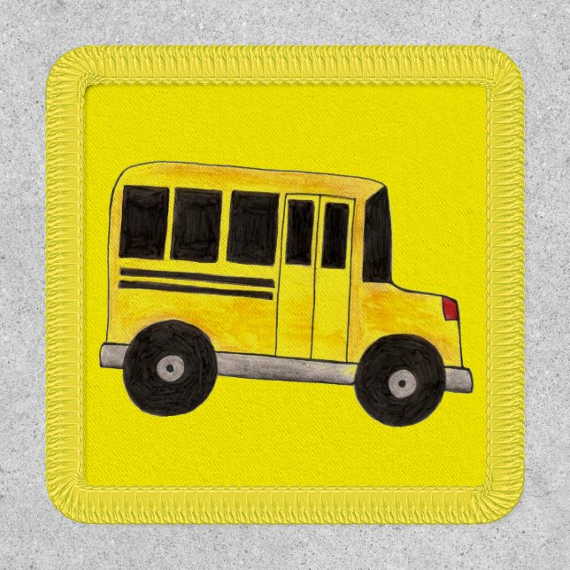 Yellow School Bus Buses Driver Teacher Education Patch (Front)