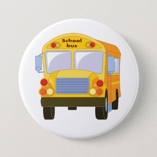 Yellow School Bus Button