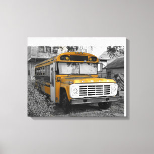 Yellow School Bus Canvas Print