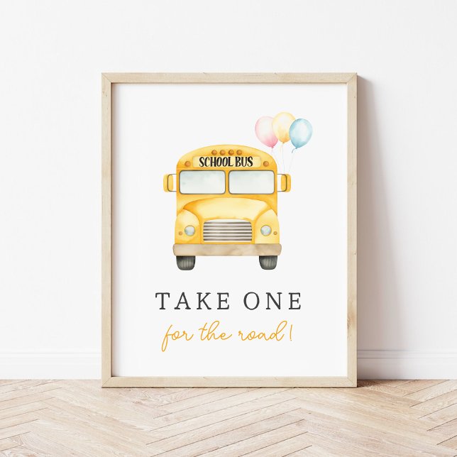 Yellow School Bus Custom Favor Sign (Creator Uploaded)