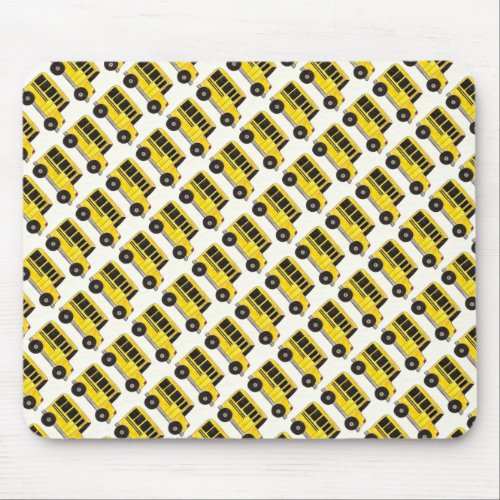 Yellow School Bus Driver Buses Teacher Education Mouse Pad