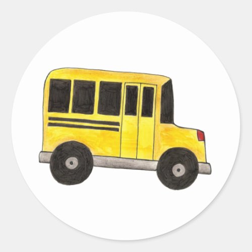 Yellow School Bus Driver Teacher Education Sticker