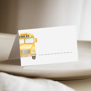 Yellow School Bus Fill in Buffet Place Card