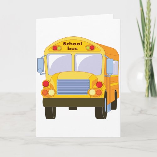 Yellow School Bus Greeting Cards