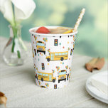 Yellow School Bus Kids Birthday Party Paper Cups<br><div class="desc">A cute hand drawn illustration of a yellow school buses,  traffic lights and balloons. A school bus party theme for boys and girls who love school buses,  trucks,  school or transportation. An ideal children yellow school bus party theme,  simply customize and make it your own!</div>