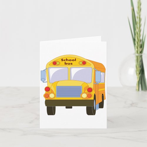 Yellow School Bus Note Cards