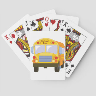Yellow School Bus Playing Cards