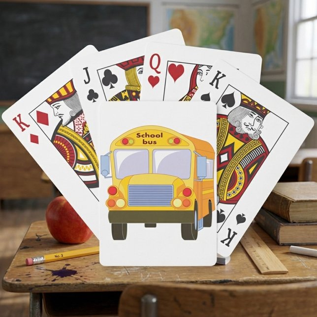 Yellow School Bus Playing Cards (Creator Uploaded)