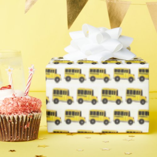 Yellow School Bus Print Driver Teacher Education  Wrapping Paper