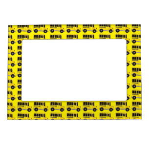 School Bus Picture Frames Zazzle Yellow School Bus Teacher Driver Transportation Magnetic Frame