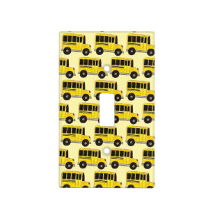 Yellow School Bus Teacher Light Switch Cover
