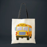 Yellow School Bus Tote Bag<br><div class="desc">An icon of school public transport is the yellow school bus. This design showcases the yellow school bus perfectly. The design is looking at the bus front on. This yellow school bus design looks great on this tote bag. Perfect for yourself or as a gift</div>