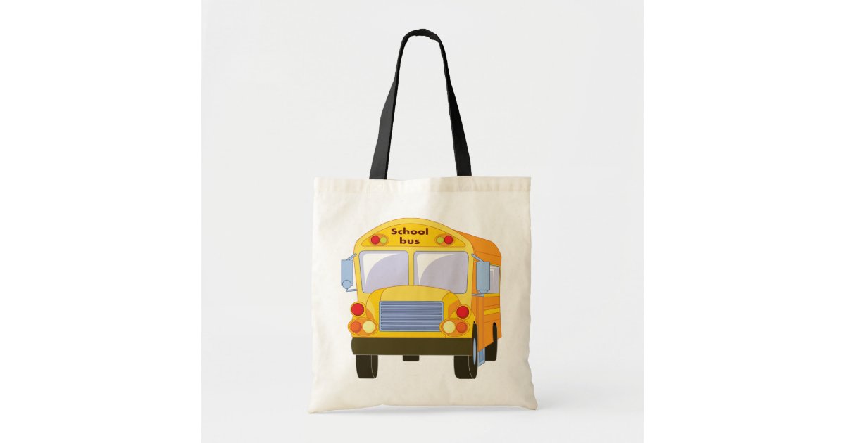 Yellow School Bus Tote Bag Zazzle