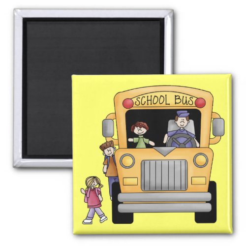 Yellow School Bus Tshirts and Gifts Magnet