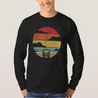 Yellow School Bus Vintage Sunset School Bus Driver T-Shirt