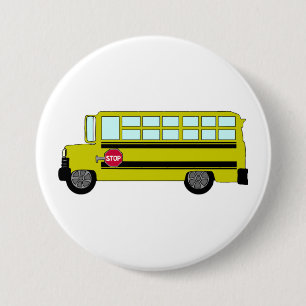 Yellow School Bus with Stop Sign Button