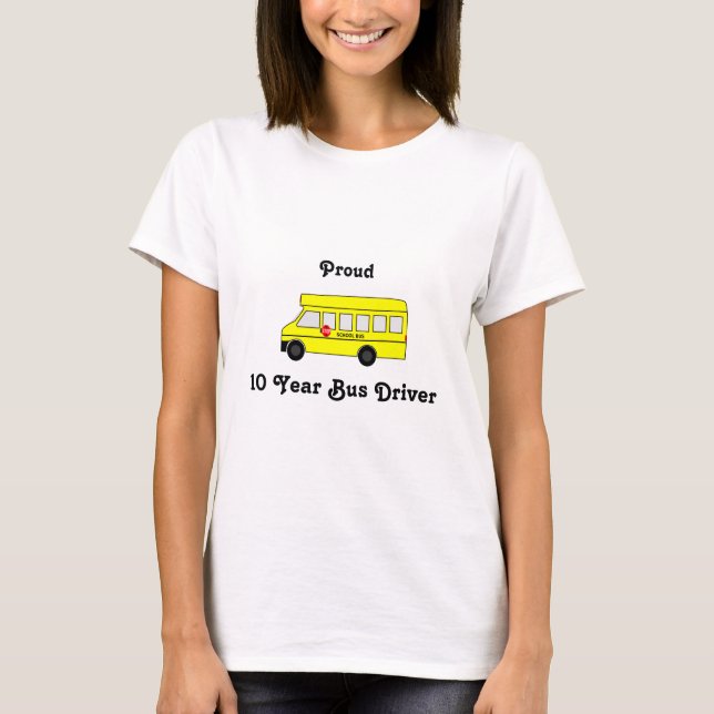 Yellow School Bus with stop sign T-Shirt (Front)